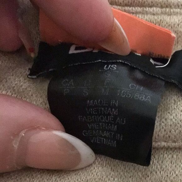 DNKY Beige and White Layered Sweater Tunic Dress - Picture 4 of 6